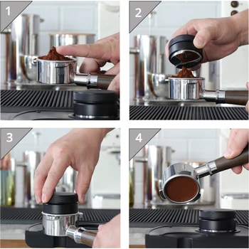 Kahve Distribütörü, Espresso Dağıtım Aracı / Leveler, 3 Açılı Eğimli Ayarlanabilir Palmiye Sabotaj Uyar 51/53/58mm Portafilter 5