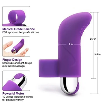 10 Hızları USB Şarj Parmak Vibratörler Klitoris Stimülasyon Silikon Seks Oyuncakları Kadınlar için Masaj Titreşimli Yetişkin Seks Ürün 0