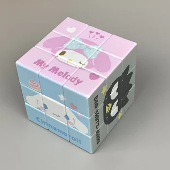 Tek parça Kawaii Sanrio Rubik S Küp Kuromi Benim Melodi anime Küp Sevimli İyi görünümlü Doğum Günü Hediyeleri Kızlar İçin çocuklar Aksiyon Figürü