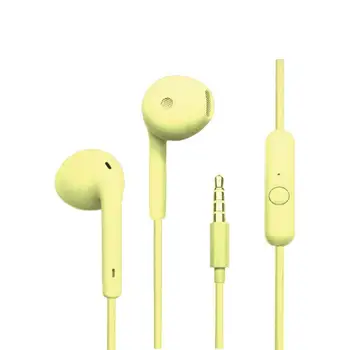1 ADET Kulaklık Kablolu Süper Bas Dahili Mikrofon İle 5 Renkler 3.5 mm kulaklıklar Spor Müzik Kulaklık Akıllı Telefonlar İçin