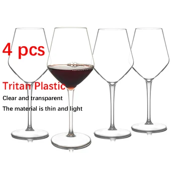 Tiaking Tritan Şeffaf Kırılmaz Silikon Plastik şarap bardağı Bardak Bar Ev Kadeh