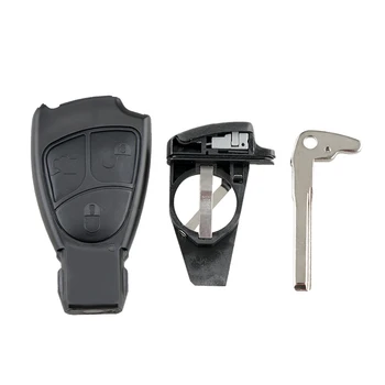 Araba Anahtarı fob dış kapak Değiştirme Akıllı Insert Anahtar Uzaktan Kapak Bıçak ve Pil Tutucu Mercedes-Benz M B E CL SL 4