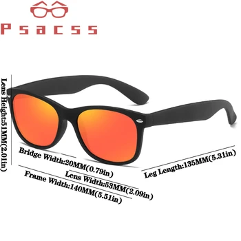 Psacss Kare Polarize Güneş Gözlüğü Erkekler Kadınlar İçin Yüksek Kaliteli Plastik Çerçeve Marka Tasarımcı güneş gözlüğü Sürüş Balıkçılık Shades