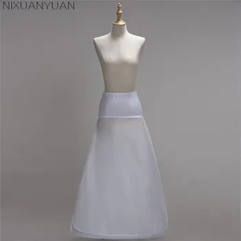 2022 Yeni Geldi - Yüksek Kaliteli Bir Çizgi Saten Düğün Gelin Kombinezon Jüpon Crinolines düğün elbisesi 0
