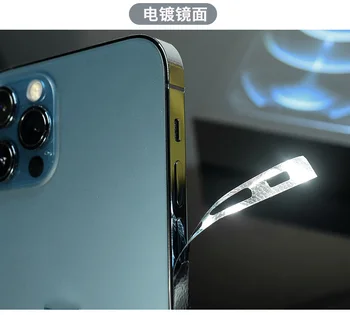 Çerçeve Çıkartması Cilt iPhone 14 13 12 Pro Max Yan Film Kapak Koruyucu Ultra İnce Ayna Parlak Çıkartmalar LOGO ile Kamera Wrap 5