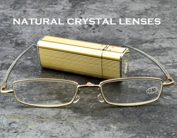 Gözlük Malzemesi Lensler Altın Kılıflı Katlanabilir Anten Okuma Gözlüğü+0.75 +1 +1.5 +1.75 +2 +2.25 +2.5 +2.75 +3 +3.5 +4