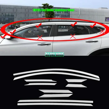 Araba Pencere Abc sütunlar Dekoratif Sticker-2019 Dış Kapak Trim Şerit Oto Aksesuarları Araba-styling Hyundai Tucson TL 3