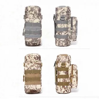 Seyahat aracı su ısıtıcısı seti açık taktik askeri Molle sistemi su torbaları şişe tutucu EDC çok fonksiyonlu şişe çantası