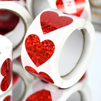 300-500 Etiket Aşk Kalp Şekli Çıkartmalar sevgililer Günü Hediyeleri Ambalaj Çanta Mühür Çıkartmalar Düğün Sevgililer Parti Favor Dekor