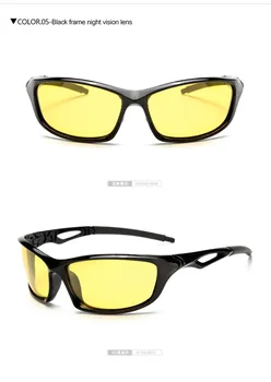 LongKeeper Gece Görüş Gözlüğü Far Polarize Sürüş Güneş Gözlüğü Sarı Lens UV400 Koruma Gece Gözlük Sürücü için 2