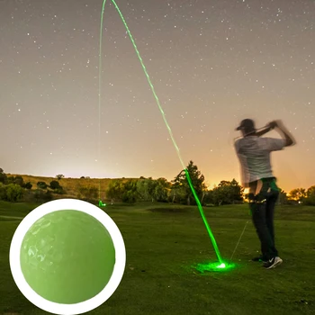 Glow Golf Topları Komik Golf Topları Erkekler İçin Floresan Glow Koyu Golf Topu Glow Golf Topları Light Up Golf Topu Gece Golf Topları
