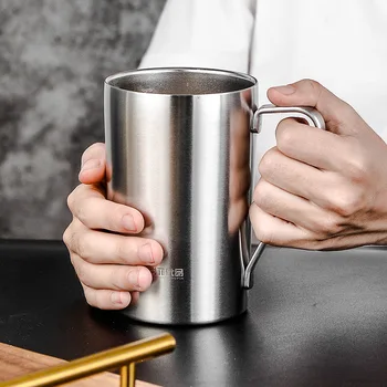 Su bardağı ev yaratıcı hediyeler özel kahve fincanı 304 paslanmaz çelik işareti kahve fincanı bira kupası paslanmaz kahve fincanı kupa