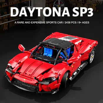 Teknik Daytona SP3 Spor Araba 1: 10 Ölçekli Model Yapı Taşları MOC Yüksek Teknoloji Supercar Tuğla Oyuncaklar Çocuklar İçin Çocuk Yılbaşı Hediyeleri 4