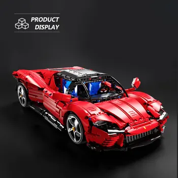 Teknik Daytona SP3 Spor Araba 1: 10 Ölçekli Model Yapı Taşları MOC Yüksek Teknoloji Supercar Tuğla Oyuncaklar Çocuklar İçin Çocuk Yılbaşı Hediyeleri 5