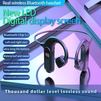 Kulaklık Bluetooth 5.2 kablosuz kulaklıklar Kemik Iletken Kulaklık Ses Ekipmanları OpenEAR Açık Spor Stereo Kulaklık Mic İle