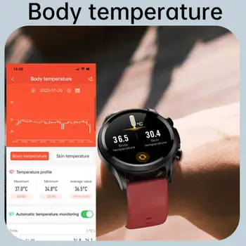EKG PPG Kan Şekeri akıllı saat Erkekler Kan Basıncı Kalp Hızı Vücut Sıcaklığı IP68 Su Geçirmez Spor İzci Smartwatch