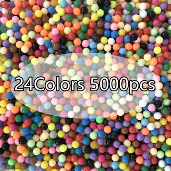 5000 adet 24 renkler DIY Sihirli Boncuk bulmaca su sprey boncuk top oyunları el yapımı sihirli oyuncaklar Çocuklar için Büyü Doldurma 0