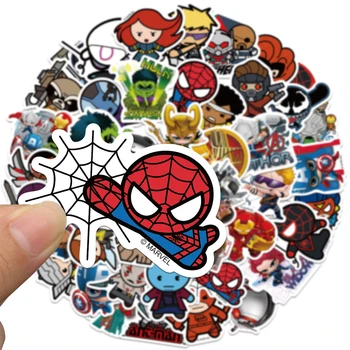 10/30/50 adet Disney Marvel Sevimli Avengers Süper Kahraman Karikatür Çıkartmalar Dizüstü Motosiklet Kaykay Telefon Araba Sticker Çıkartması 1