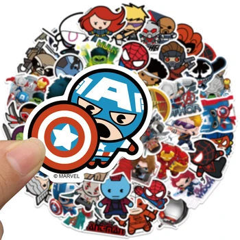 10/30/50 adet Disney Marvel Sevimli Avengers Süper Kahraman Karikatür Çıkartmalar Dizüstü Motosiklet Kaykay Telefon Araba Sticker Çıkartması 5
