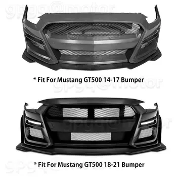 3 Adet Araba Ön Tampon Spoiler Dudak Splitter Ford Mustang GT İçin GT500 Stil Modifiye W AMPP Parlak Siyah Mat Siyah