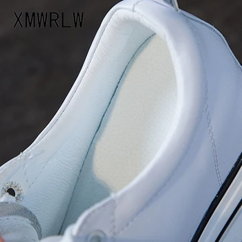 XMWRLW Hakiki Deri Kadın Tıknaz Ayakkabı 2020 Sonbahar Kış Süper Yüksek Topuklu 12cm Kadın platform ayakkabılar Rahat Bayan Spor Ayakkabı