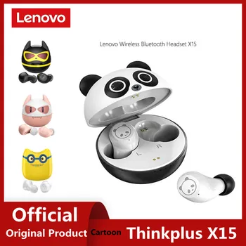Lenovo Thinkplus X15 TWS Kulak Bluetooth 5.0 Kulaklık HiFi Stereo Mini Kablosuz Sevimli Görünüm Kulak Tıkacı ile çocuk hediye 1