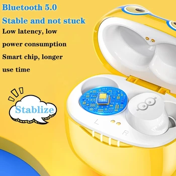 Lenovo Thinkplus X15 TWS Kulak Bluetooth 5.0 Kulaklık HiFi Stereo Mini Kablosuz Sevimli Görünüm Kulak Tıkacı ile çocuk hediye 4