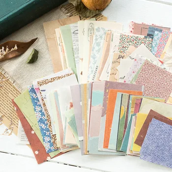 60 adet Vintage Çiçekli Kağıt Mektup Önemsiz Günlüğü Malzeme Kağıt Fabrikası Kırtasiye Scrapbooking Projesi DIY Retro Arka Plan Kağıdı 4