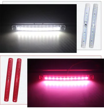 2 ADET Kırmızı LED işaretleyici ışıkları 12LED park ışıkları İşaretleyici LED 24v yan İşaretleyici römork ışıkları 24v Kamyon için