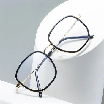 0 -0.5 -1.0 To -6.0 Metal Poligon Öğrenci Miyop Gözlük Unisex Vintage Siyah Altın Çerçeve Kısa görüş Reçete Gözlük