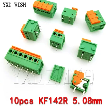 10 adet KF142R 5.08 mm Sağ Açı PCB Yaylı Terminal Bloğu KF142V-5.08 2 P 3 P 4 P 5 P 6 P 7 p 8 p 9 p 10 p Terminalleri konektör kiti