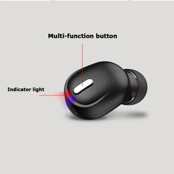 Mini Kablosuz Kulaklık Bluetooth uyumlu 5.0 Kulaklık Stereo Ses Kulaklık Spor Kulaklık için Mikrofon ile Android telefonlar 4