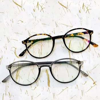 20222 Moda Kadın Gözlük Çerçevesi Erkek Gözlük Çerçevesi Vintage Yuvarlak Şeffaf Lens Gözlük Optik Gözlük Çerçevesi Şeffaf 1