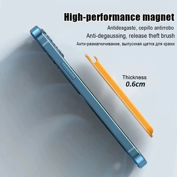 Magsafe için Kılıf iPhone 14 13 12 11 Pro Max 14 Artı 13 12 Mini XS Macsafe Manyetik Deri Cüzdan Kart Tutucu Temizle Kapak