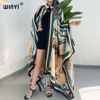 WİNYİ sukienka Moda Yaz kimono Elbise ücretsiz Boyutu kadın Yarım Kollu Çiçek Baskılı Zarif Rahat Tatil Gevşek Elbiseler 1