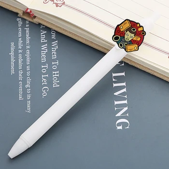 21 adet / takım Stranger Şeyler Tükenmez Kalemler Rahat Yazma Kalemler Pastel Geri Çekilebilir Güzel Günlük Kalemler Siyah Mürekkep 0.5 mm