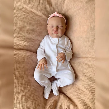 50 CM Yenidoğan Bebek Boyutu Reborn Bebek Yakın Göz Laura Gerçekçi Yumuşak Dokunmatik Topluca 3D Cilt Visibile Damarlar Yüksek Kalite Sanat Bebek 0