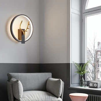 Modern Minimalist Uzun led duvar Lambası Arka Plan Duvar ışıkları Başucu Alüminyum iç mekan aydınlatması Aplik Altın Siyah Anahtarı Spot 0