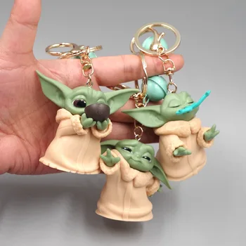 Disney Anahtarlık Aksiyon Figürü Bebek Yoda Kolye Modeli Anahtarlık Kawaii Karikatür Anahtarlık Anime Figürü Yoda Anahtarlık Çocuk Oyuncak 1