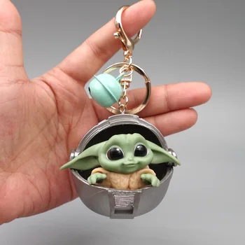Disney Anahtarlık Aksiyon Figürü Bebek Yoda Kolye Modeli Anahtarlık Kawaii Karikatür Anahtarlık Anime Figürü Yoda Anahtarlık Çocuk Oyuncak 2