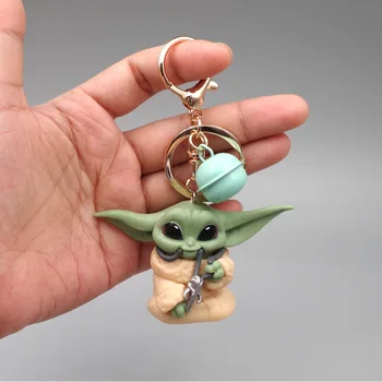 Disney Anahtarlık Aksiyon Figürü Bebek Yoda Kolye Modeli Anahtarlık Kawaii Karikatür Anahtarlık Anime Figürü Yoda Anahtarlık Çocuk Oyuncak 5