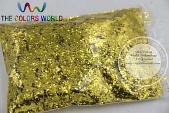1mm Parlak 05 Altın Yağmurlama Renk Glitter Düz Colos Pulları Sanat ve Tırnak dekorasyon için DIY sequins 1 paket = 50g