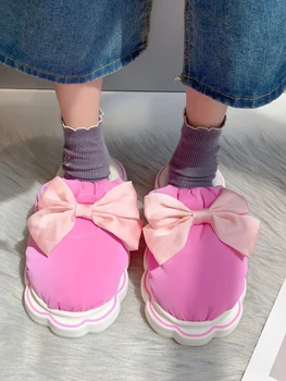 Platform ayakkabılar Kadın Terlik Flats Terlik Yay Tasarımcı Sandalet 2022 Yaz Rahat Rahat Slaytlar Banyo kaymaz Kadın Ayakkabı 3