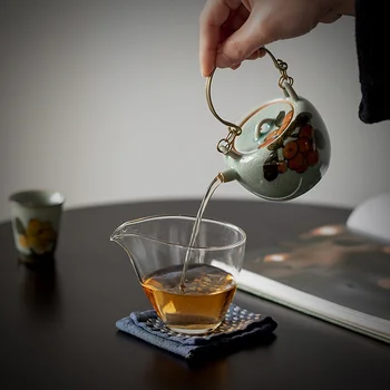 150 ml Borneol sır seramik Demlik saf Handpainted yenidünya sanat çay yapma kaldırma ışın Pot tesisatçısı ile ev Kung Fu Teaware 0