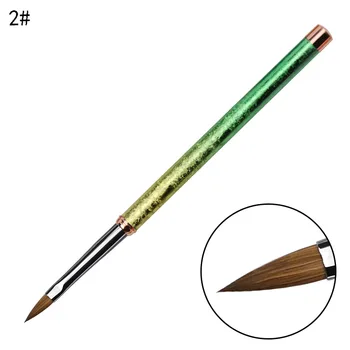 Metal Saplı Tırnak resim fırçası Seti Manikür Akrilik Boya Fırçaları UV Jel Lehçe Çivi Astar Kalem