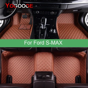 YOGOOGE Araba Paspaslar Ford S-MAX C-MAX Ayak Coche Aksesuarları Halı