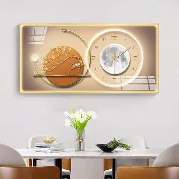 YENİ Ev Otel Dilsiz Saat Dekorasyon Boyama Çerçeve İle Modern Minimalist İskandinav Asılı Boyama Arka Plan duvar resmi