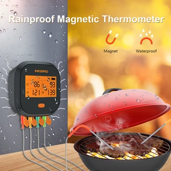 INKBİRD WİFİ ızgara termometresi IBBQ - 4T Kablosuz BARBEKÜ Termometre w/ Alarm, sıcaklık Grafiği BARBEKÜ Fırın Pişirme, ızgara, Pişirme