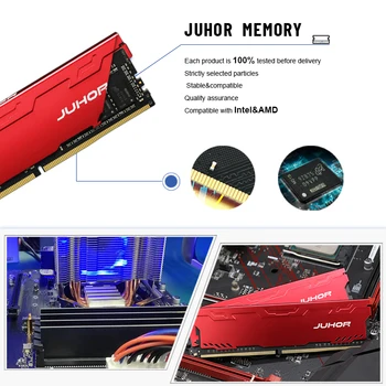 JUHOR Memoria Rams DDR4 8gb 16gb 3200MHz Oyun Masaüstü DIMM ram bellek ısı emici İle Anılar Ram 0