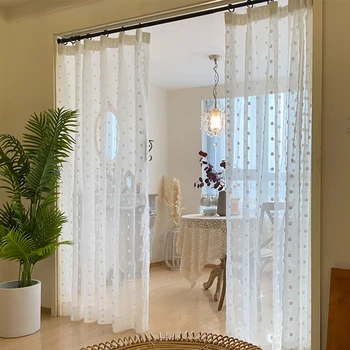 En Güzel 3D Peluş Nokta Tül Perde Oturma Odası İçin Kız Yatak Odası Çocuk Pencere Düz Renk Paneli Mutfak Tül Perdeler